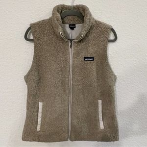 Patagonia Women’s Large Vintage Vest Fleece Sleeveless Sherpa Beige Color